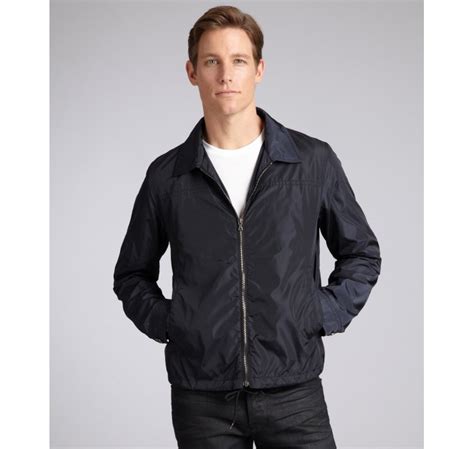 prada jacket blue|Prada nylon full zip jacket.